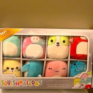 Squishmallows holiday plush ornaments seton 8 new